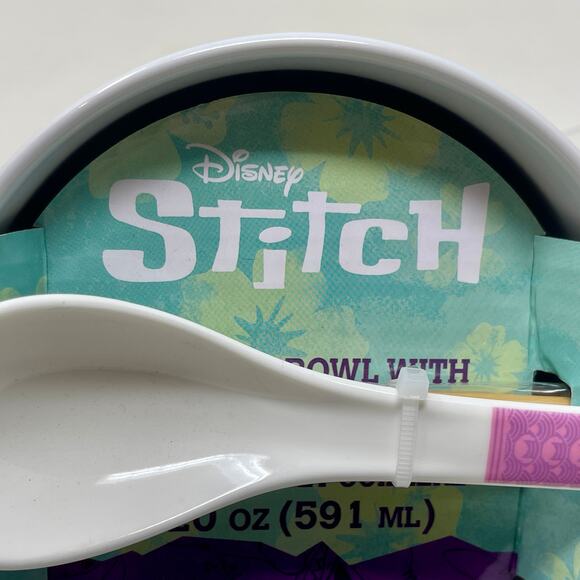 Disney Stitch & Lilo Ramen Ceramec Bowl Set with Chopsticks & Spoon 20 Oz. Bowl - Picture 8 of 12